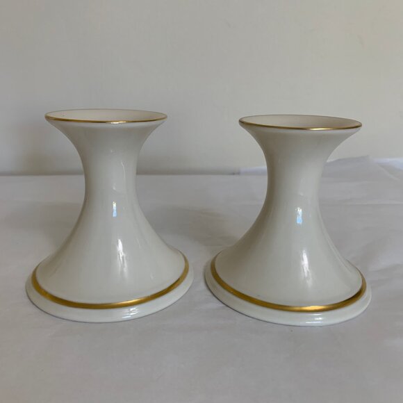 NEW 2 Lenox Eternal Candlesticks 24kt Gold Bone China Porcelain Vintage 1996 - Picture 6 of 6
